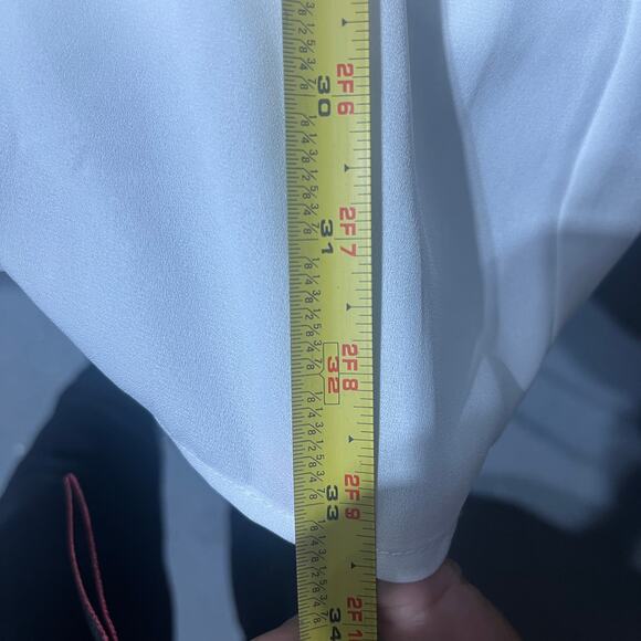 Lulus Women's White Shifting Dears Long Sleeve Mini Dress Size Medium - Picture 9 of 9